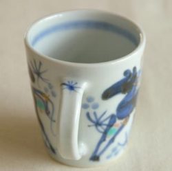 砥部焼・西岡工房 うまのマグカップの持ち手