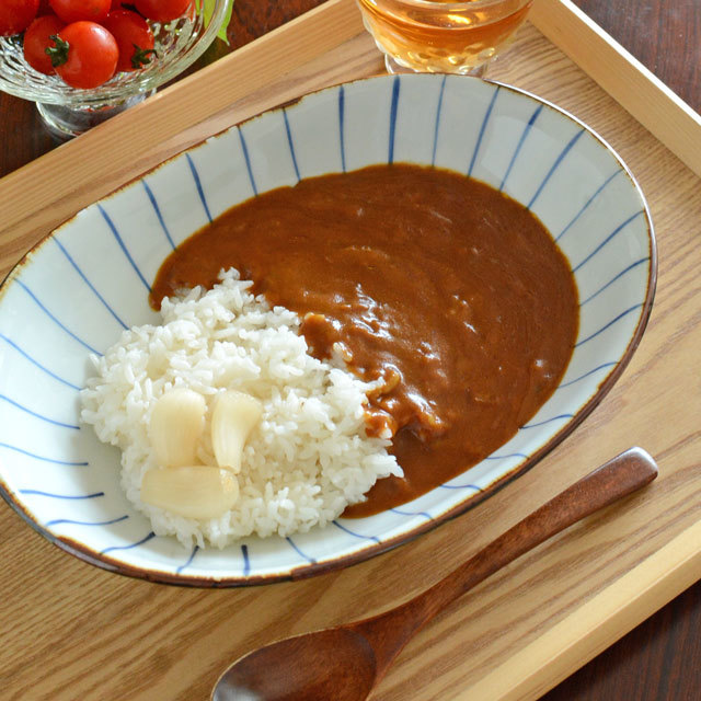 和食器・砥部焼　鉄巻とくさのカレー鉢