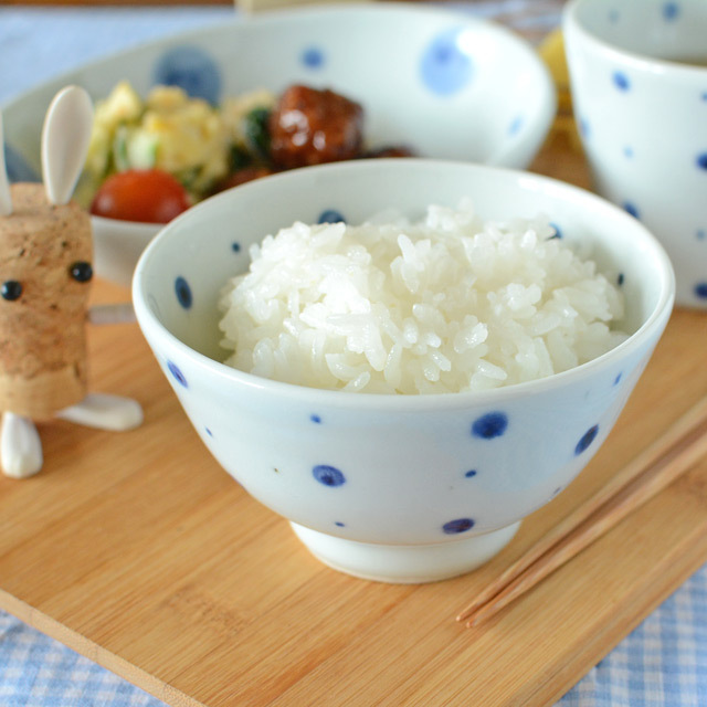 和食器・砥部焼　ブループラネットの子供茶碗